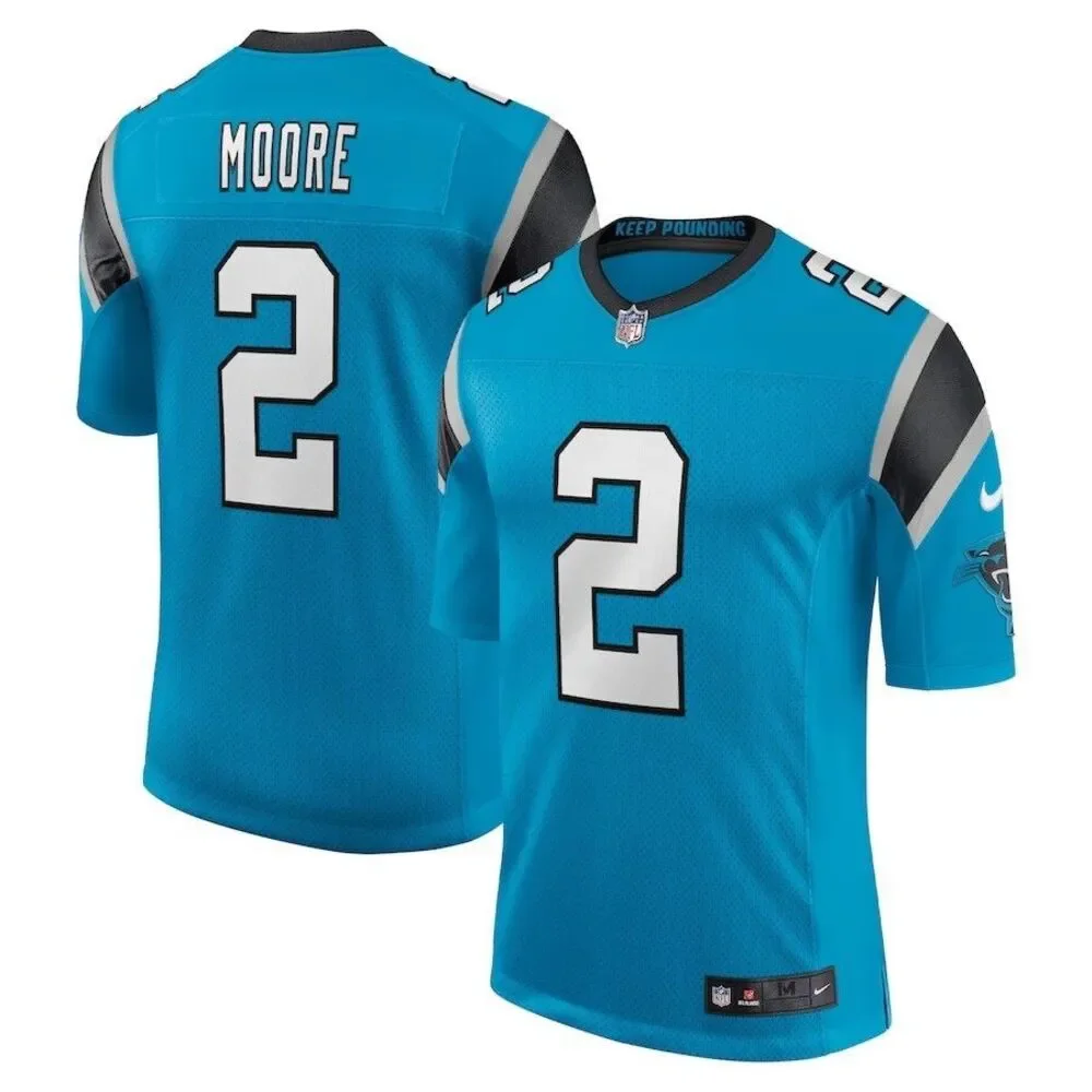 NWT D.J. Moore Carolina Panthers Nike Vapor Limited Jersey - Blue; Men’s Sz 2XL